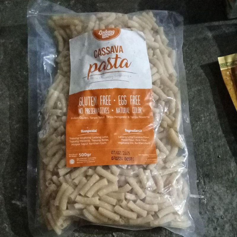 

Cassava Pasta Macaroni bebas gluten 500g