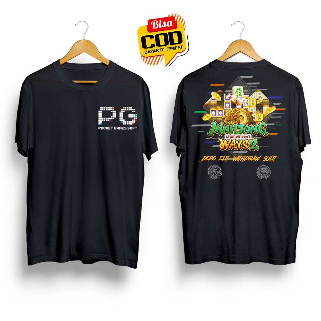 Kaos Distro Mahjong Ways 2 PG Soft / Baju PG Soft Mahjong Ways 2 / slot PG soft Mahjong Ways