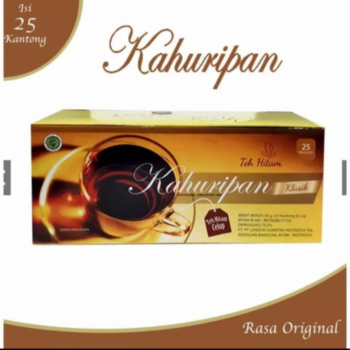 

Kahuripan Klasik Teh Celup Hitam Isi25 Kantong Teh Celup