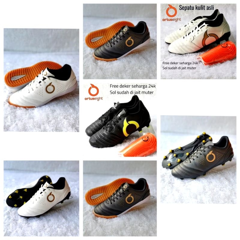 Sepatu Bola Futsal Ortus kulit uk: 38-43