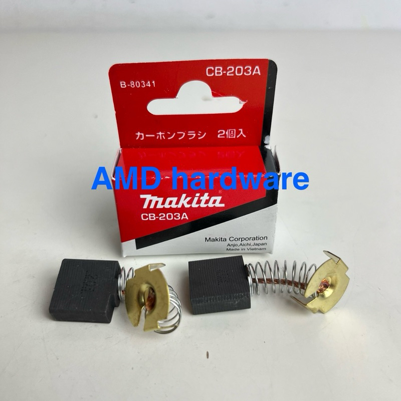 CARBON BRUSH MAKITA ORIGINAL CB-203A ARENG CB203A MESIN CUT OFF M2401B BOSTEL ARANG Cutoff Maktec MT