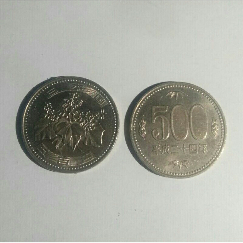 Koin 500yen japan dua koin