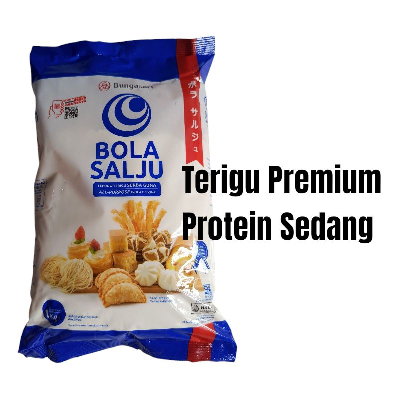 

Tepung Terigu Protein Sedang Bola Salju 1 kg