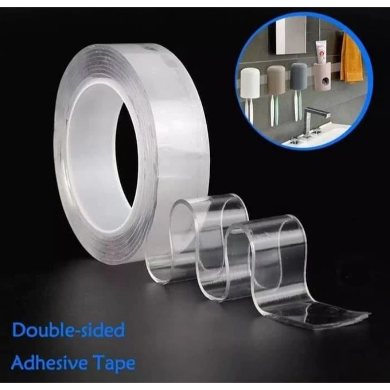 

Doubel Tape Transparan Selotip Nano UKR 1MM Doubel Slided U41