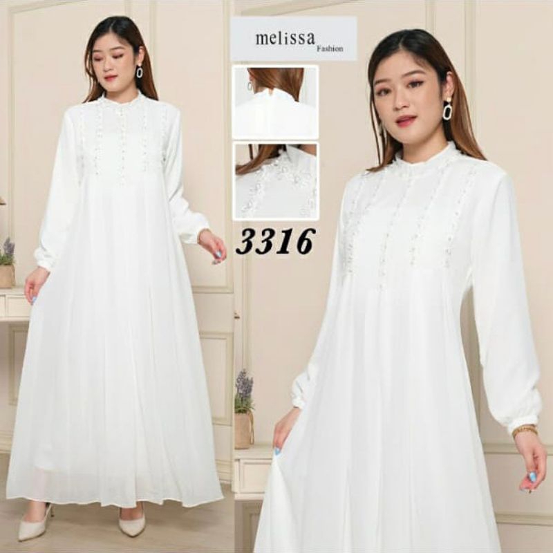 Gamis putih ceruty babydoll