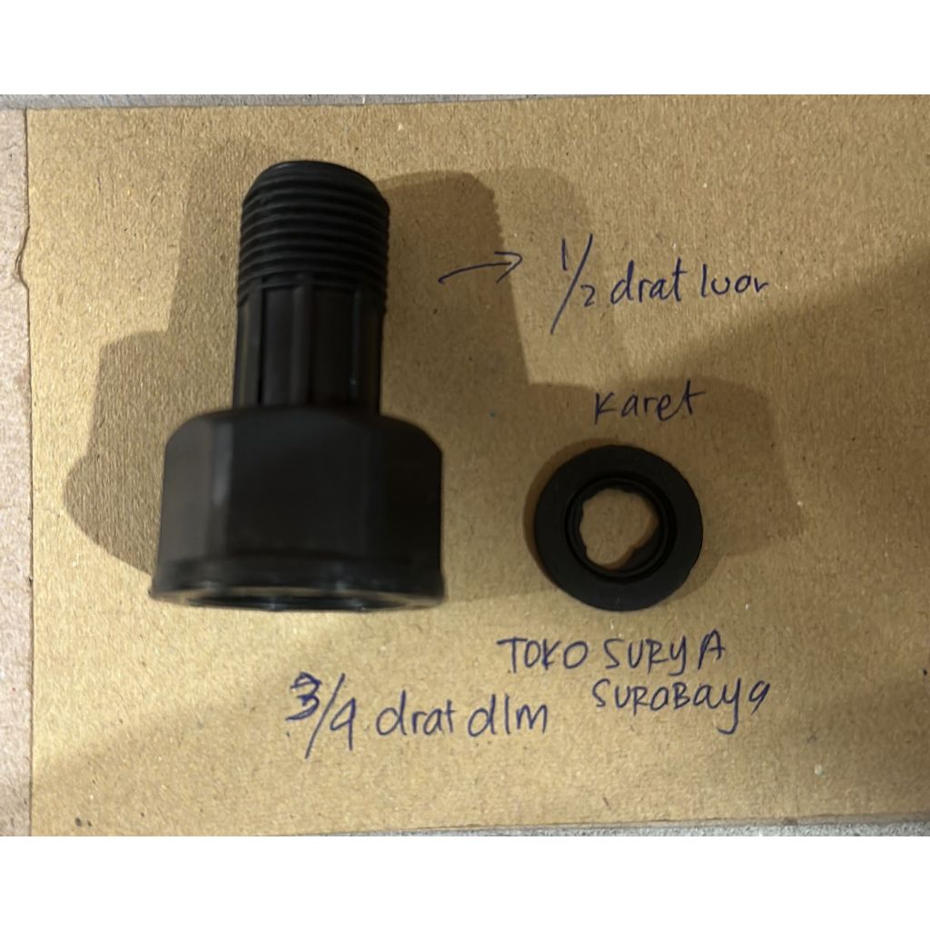Mur kopling PDAM PLASTIK sock naple 1/2 sambungan meteran nepel pompa air mur kopling pdam PLASTIK  