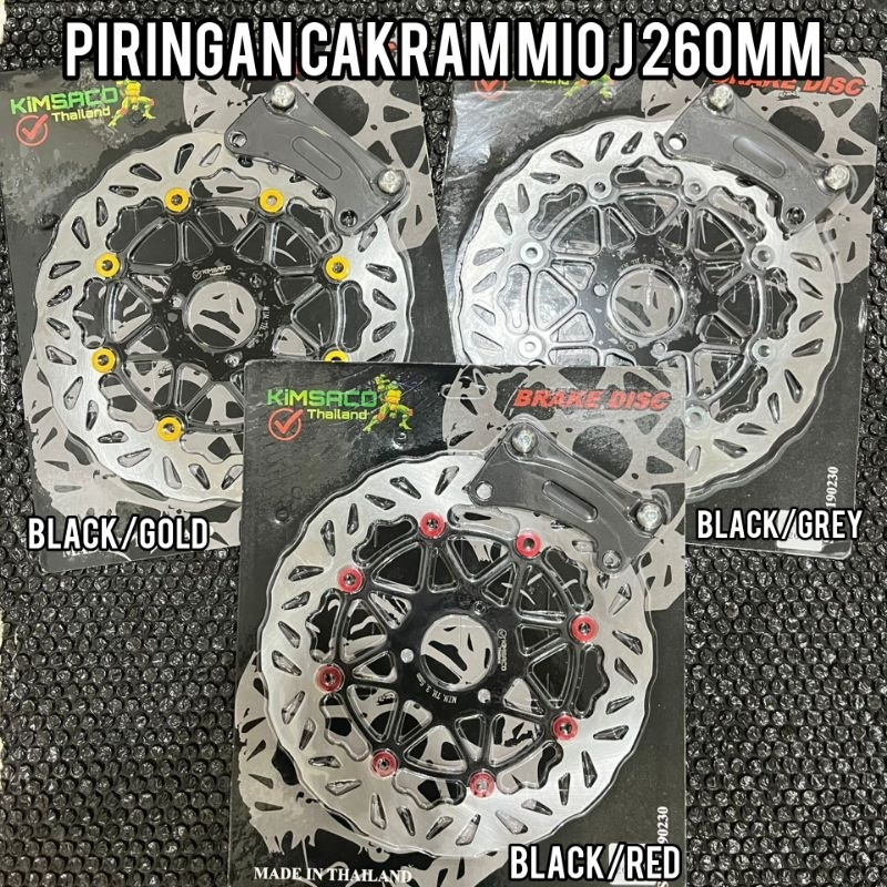 Piringan Cakram 3 lubang Mio J 260mm Disc - Model PSM untuk Mio J, Mio GT, Mio M3, Mio Z, Mio Soul &