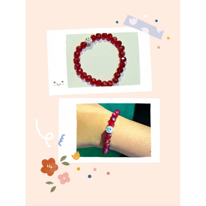 Gelang manik-manik liontin emas ori