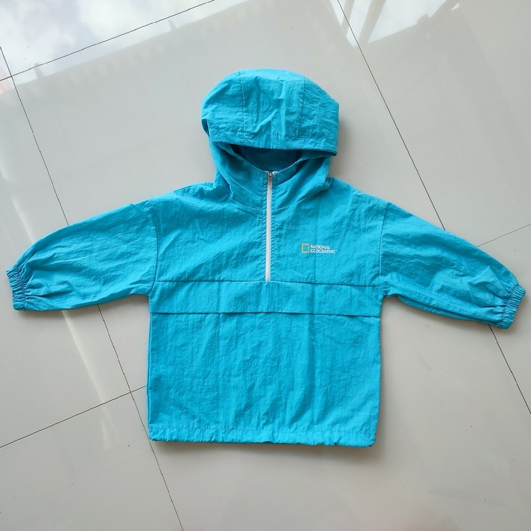 Jacket Anak NatGeo Bahan Tipis Size  4 Tahun - Pakaian Olahraga Pendaki Pria Wanita - Outdoor Second