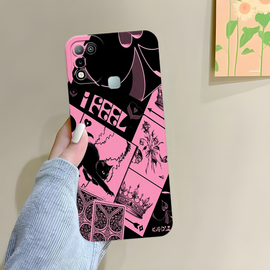 Softcase infinix Hot 10 Play - Infinix Hot 11 Play Case Love Pink Rainbow.case Bisa reaqeust type Bi