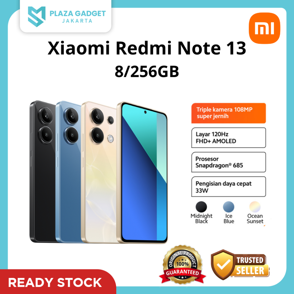 Handphone | HP Xiaomi Redmi Note 13 Snapdragon® 685 6.67" 8GB/256GB Ram 8GB Rom 256GB 5000mah 120hz 