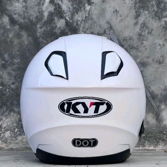 HELM KYOTO DEWASA MIRIP ORIGINAL PRIA WANITA | ORI HELM HKM WHITE SOLID sudah plus sticker kyt | SNI