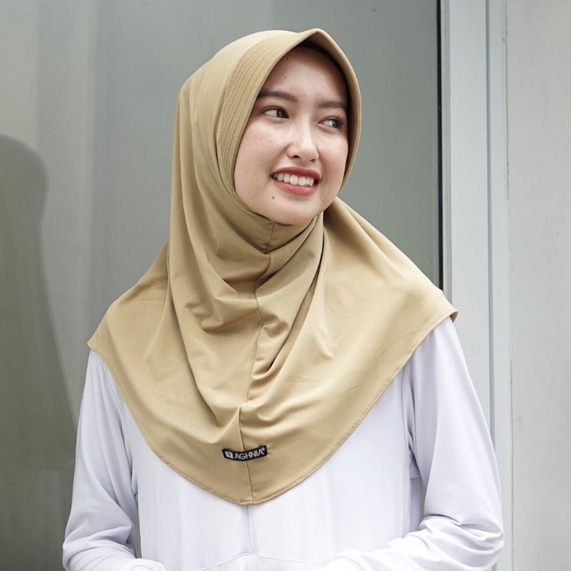 Aghnia Hijab Marisa B Pad Lycra jilbab/bergo/kerudung Instan Pad Antem