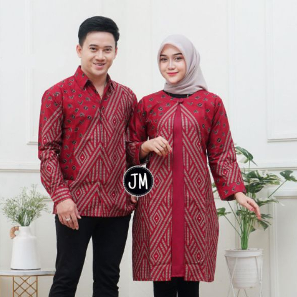 Baju Tunik Batik  Couple Jumbo up 5L  Modern Motif Inara