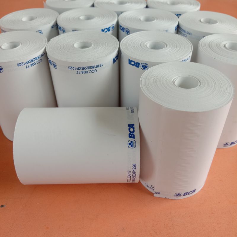 

Paket 10 roll thermal B. C. 4 ukuran 58x40 mm