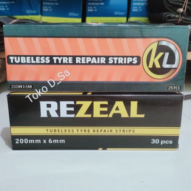 Refill Isi Ulang Karet Cacing Tambal Ban Tubeless Motor Mobil 20cm
