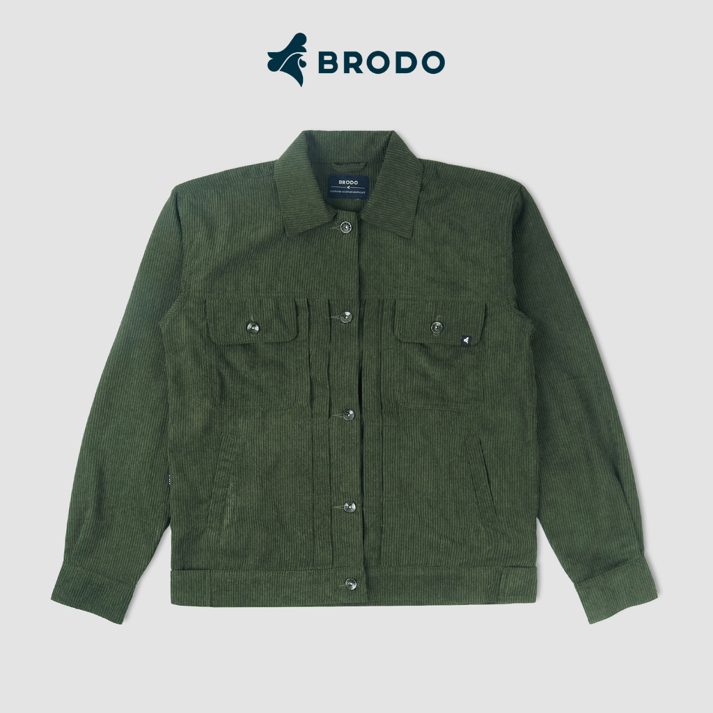 BRODO - Trucker Jacket Corduroy Olive