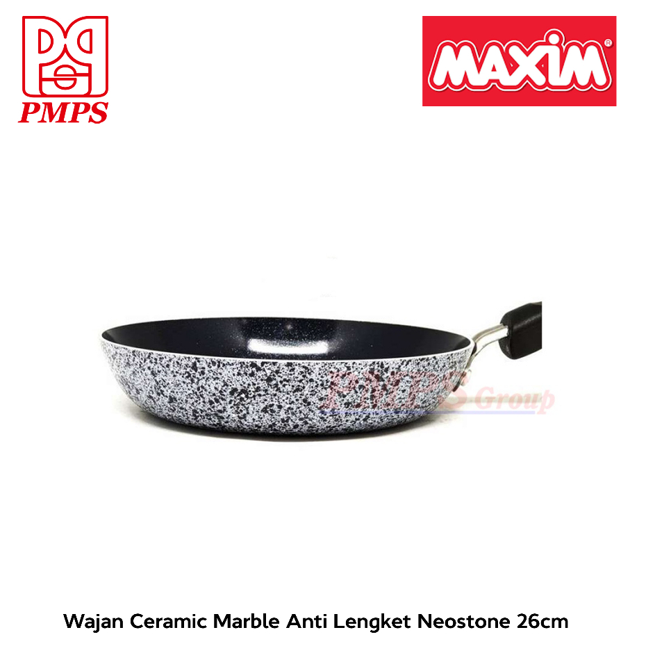Penggorengan Wajan Ceramic Marble Anti Lengket Neostone 26cm Maxim