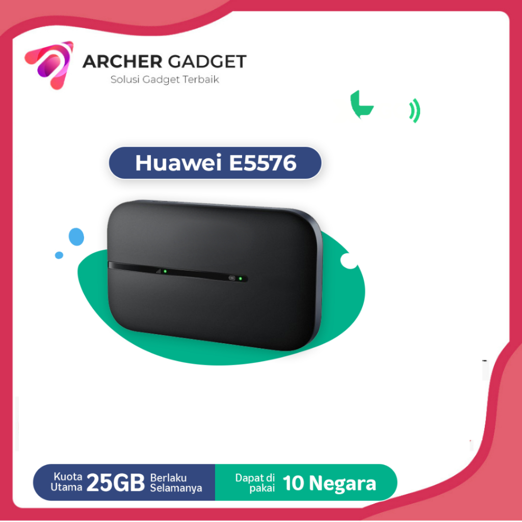 MIFI MODEM WIFI HUAWEI E5576 4G UNLOCK FREE XL GO 25GB