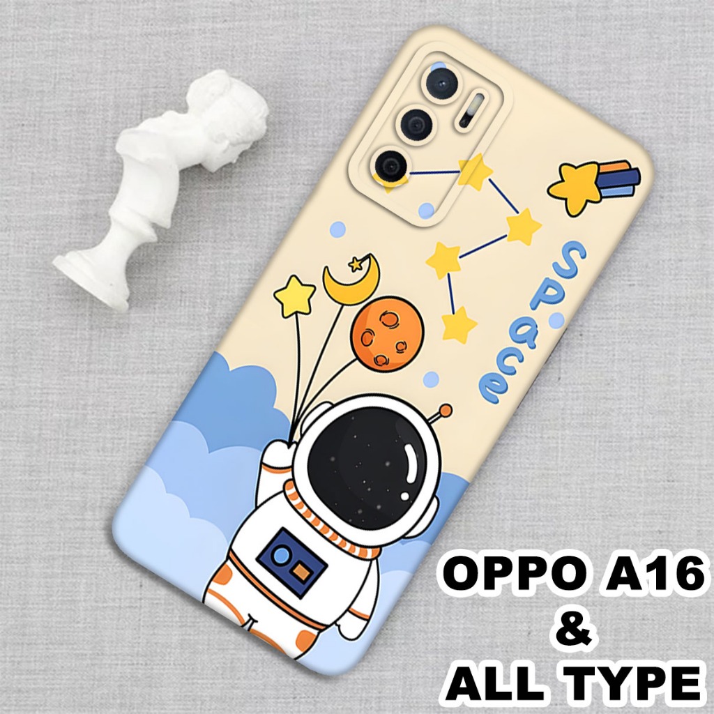 (GC15) Softcase karet Hp OPPO A16 | Case Astronot | Case OPPO A16 Silikon Tpu Pro Camera | Kesing OP