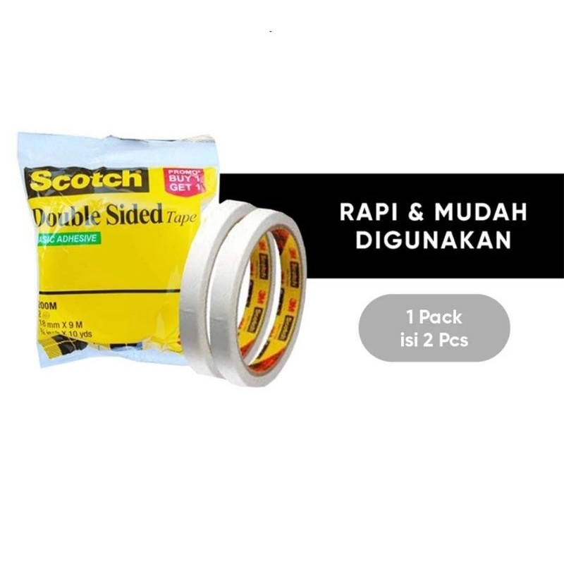 

3M SCOTCH DOUBLE SIDED/ DOUBLE TAPE 18MM