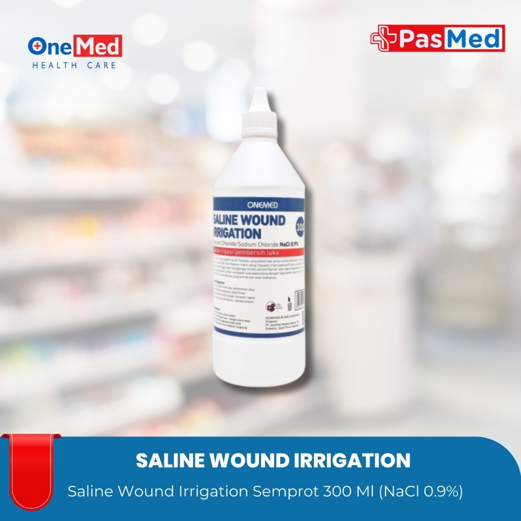 ONEMED Saline Wound Irrigation Semprot 300 Ml (NaCl 0.9%)