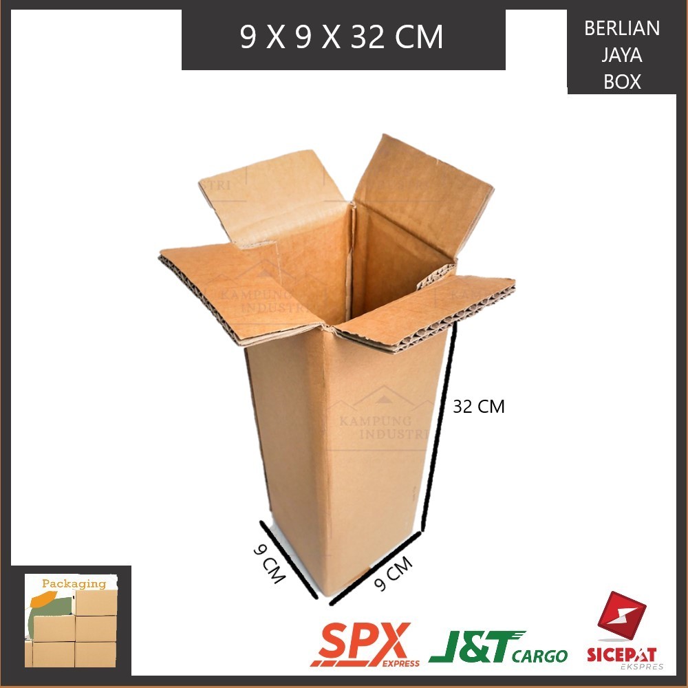 

KARDUS PACKING SINGGLE WALL UKURAN 9X9X32 TEBAL