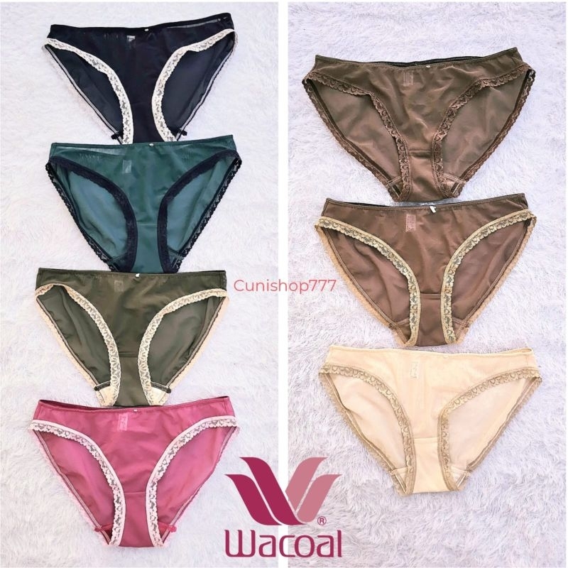 PANTY MINI WACOAL SEXY SEE THROUGH TRANSPARAN CELANA DALAM TEMBUS PANDANG RENDA LACE BRUKAT BROKAT C