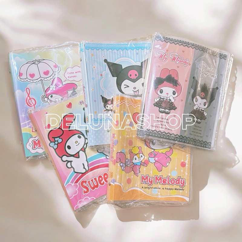 

DL766S BINDER NOTE Map Binder SANRIO KUROMI MELODY UKURAN A5 / Map file Bts 20 Lubang