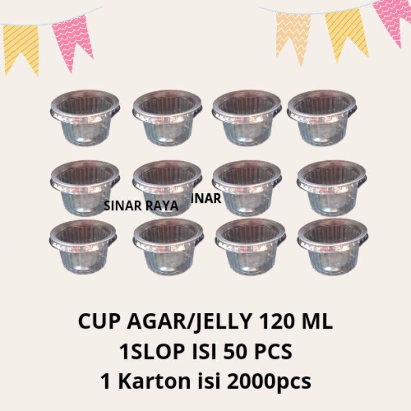50 pcs Cup AGAR JELLY 120ML / CUP JELLY / CUP ICE CREAM / CUP BELIMBING / CUP AGAR