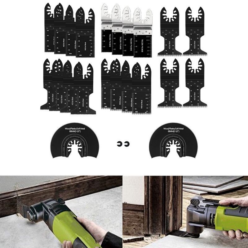 24Pcs/Set Berosilasi Bilah Gergaji Mata Gergaji Berosilasi Pisau Gergaji Alat Hcs Mata Oscilating