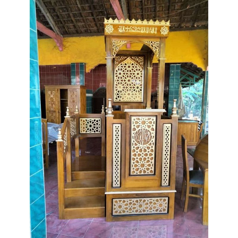MIMBAR MASJID MINIMALIS JATI_MIMBAR MASJID JEPARA JATI