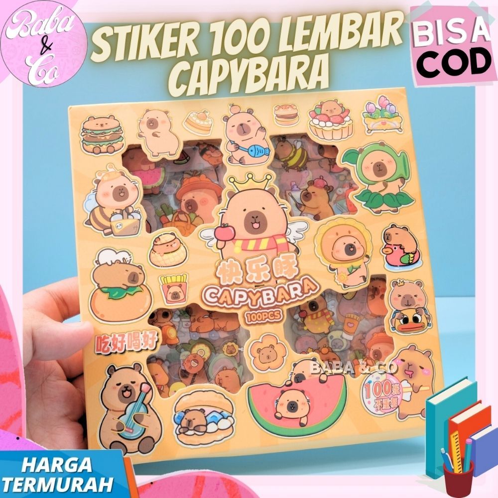 

STIKER 100 LEMBAR CAPYBARA STICKER CAPYBARA 100 LUCU UNIK STIKER KAPIBARA HEWAN IMUT
