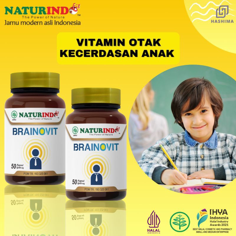 BRAINOVIT - Vitamin Kecerdasan Otak Anak Vitamin Anak Cerdas Multivitan Meningkatkan Konsentrasi Bel