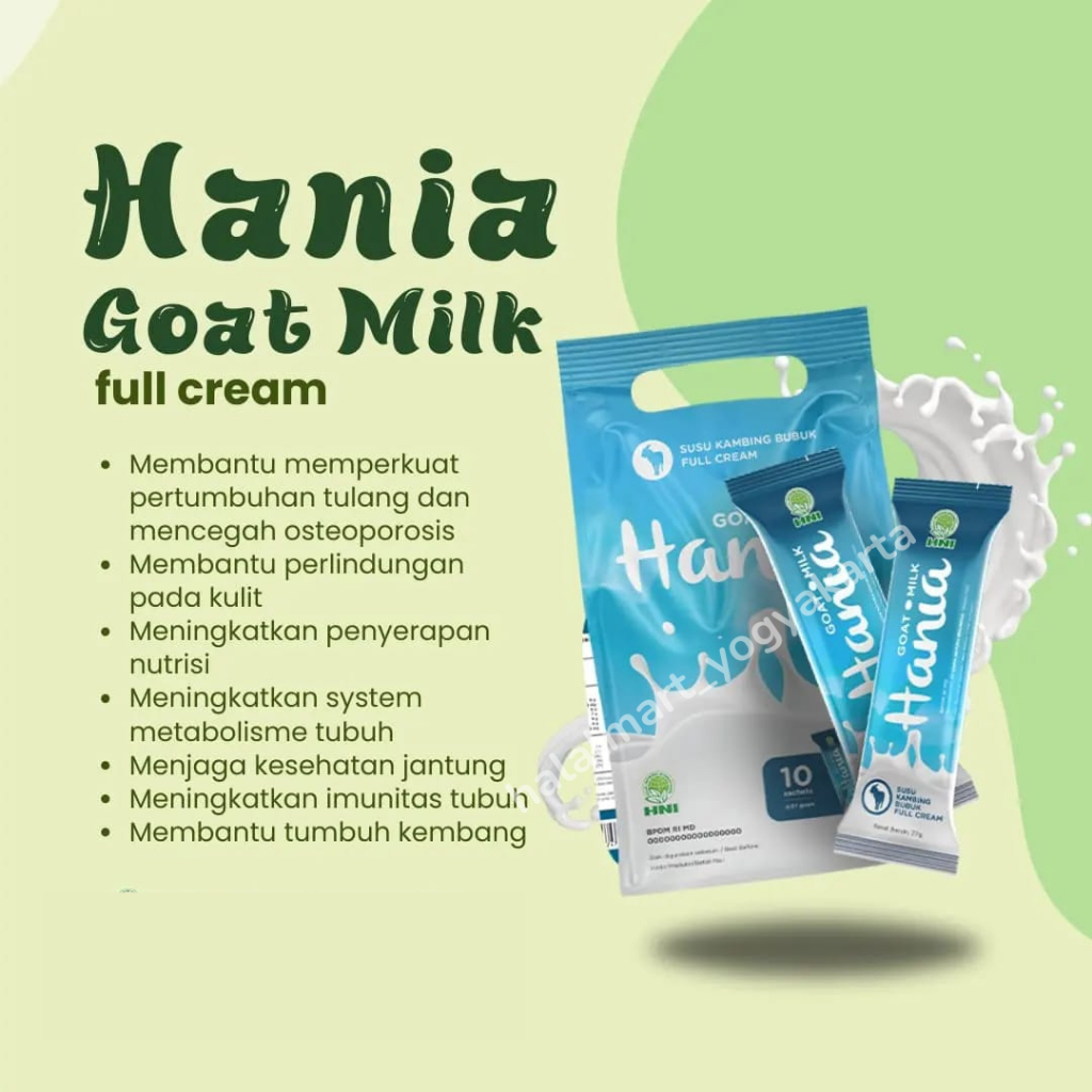 

MENJAGA OSTEOPOROSIS- HANIA SUSU KAMBING FULL CREAM