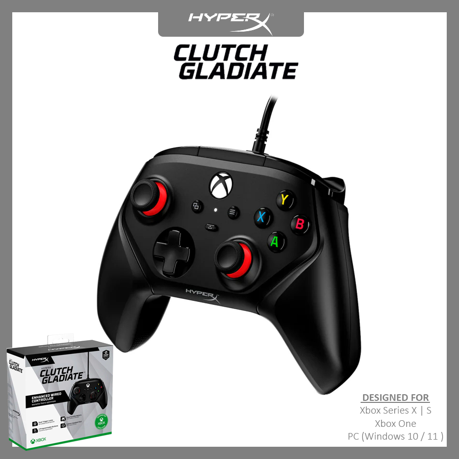 HyperX Clutch Gladiate - Wired Gaming Controller for Xbox and PC