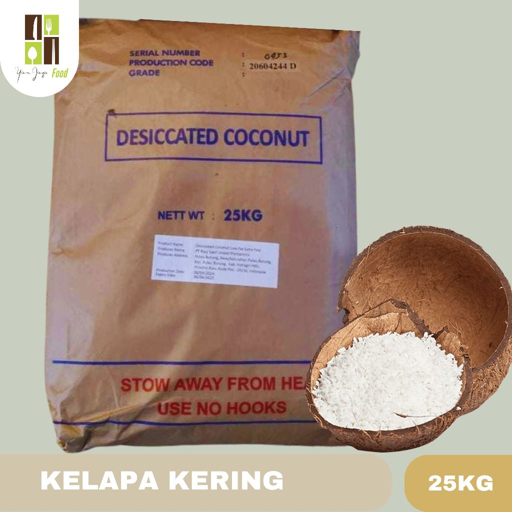 

Kelapa Kering / Desiccated Cococnut / Kelapa Parut / Halus / Taburan / Kemasan 25KG KARA