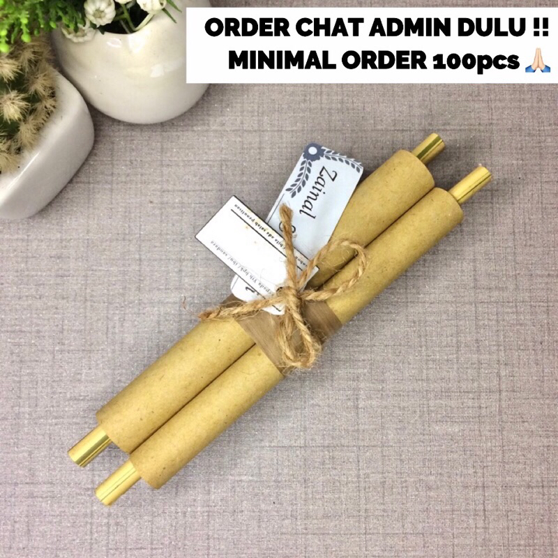 Undangan Pernikahan Kertas/Undangan Gulung/Undangan Aesthetic& Rustic/Undangan Murah Rumah Cetak (RR