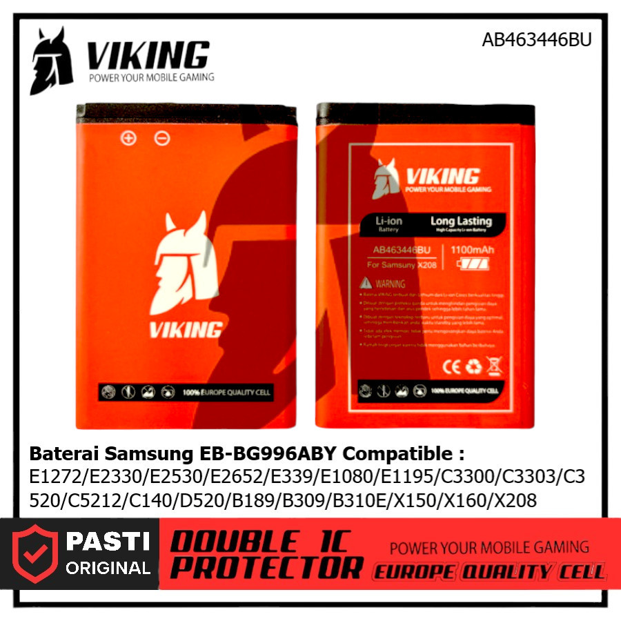 Baterai Viking For Samsung Flip Caramel E1272 / E2330 / E2530 / E2652 / E339 / E1080 / E1195 / C3300