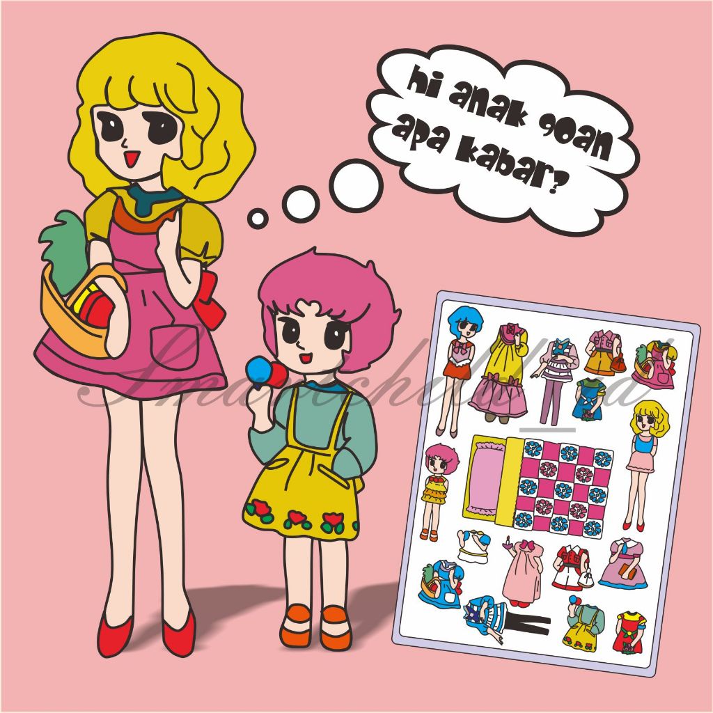 Bp bpan mainan orang orangan kertas jadul barbie kertas BPBPAN REPAINT