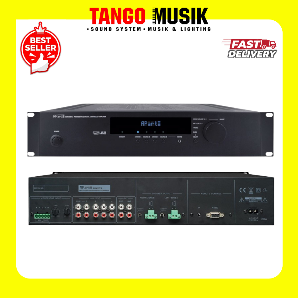 AMPLIFIER DIGITAL APART CONCEPT 1 101% ORIGINAL (GARANSI RESMI 1 TAHUN) Apart Concept 1 Amplifier 2 
