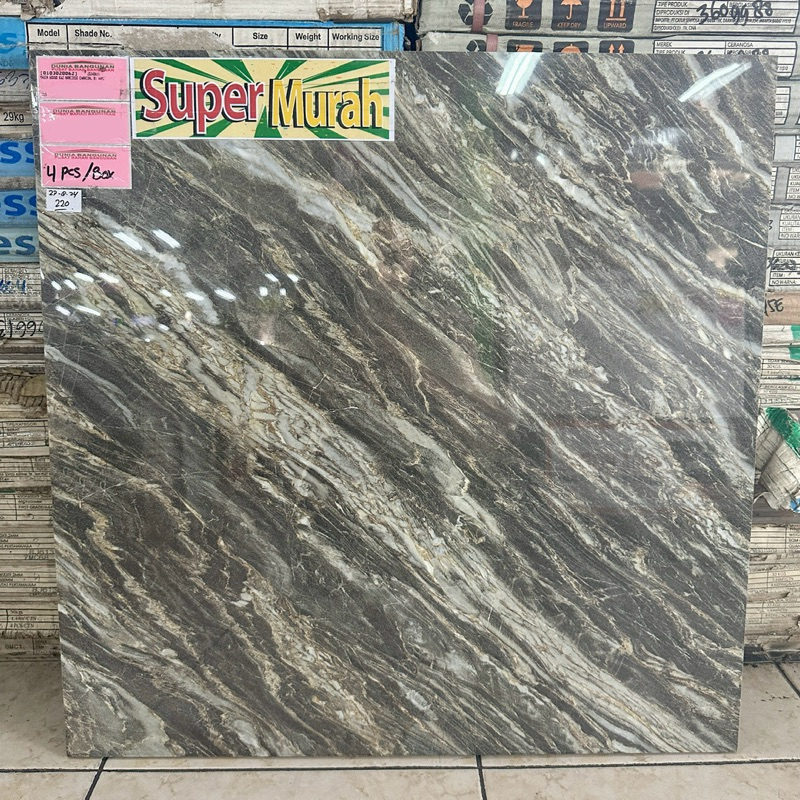 Granit 60x60 Magia Narcisso Charcoal 60X60 Granit Lantai Glossy