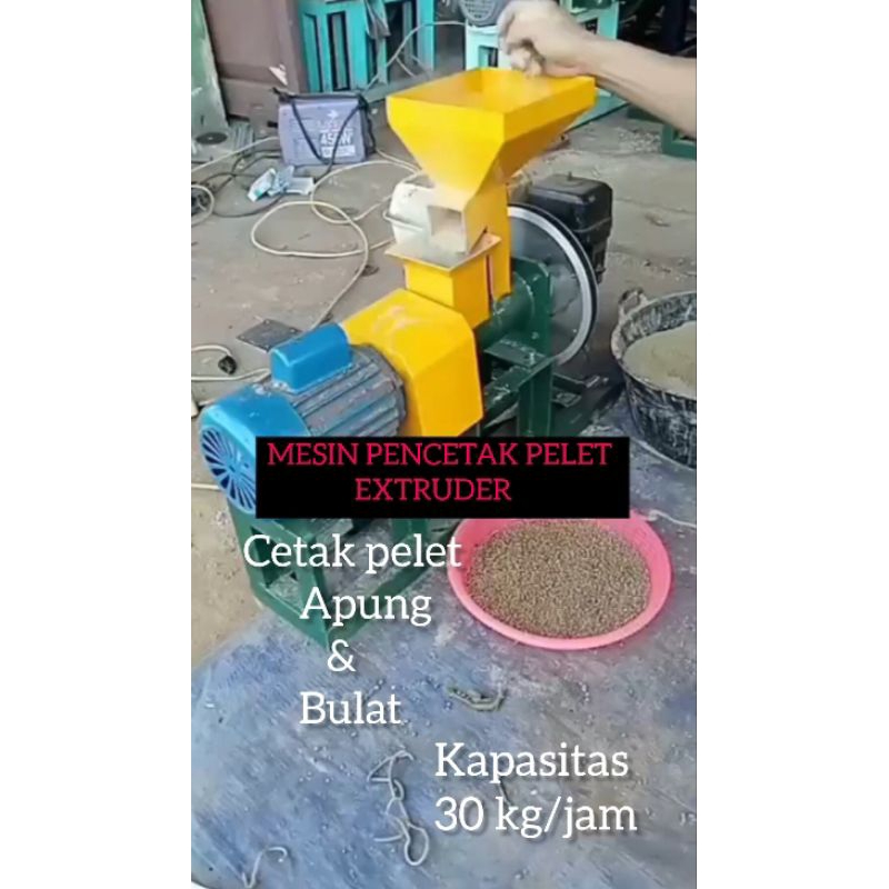 MESIN PENCETAK PELET EXTRUDER APUNG DAN BULAT