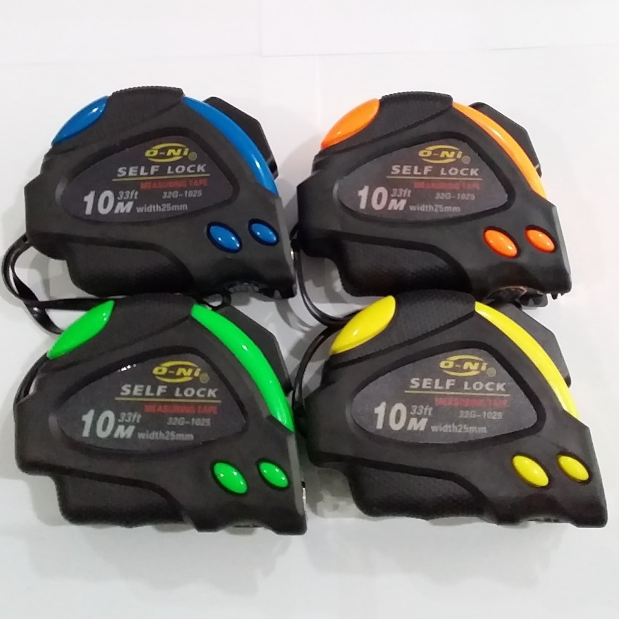 Meteran 10meter ONI Self Lock/ Meteran Karet lembut Selflock/ Alat Ukur Roll Meter 10 meter
