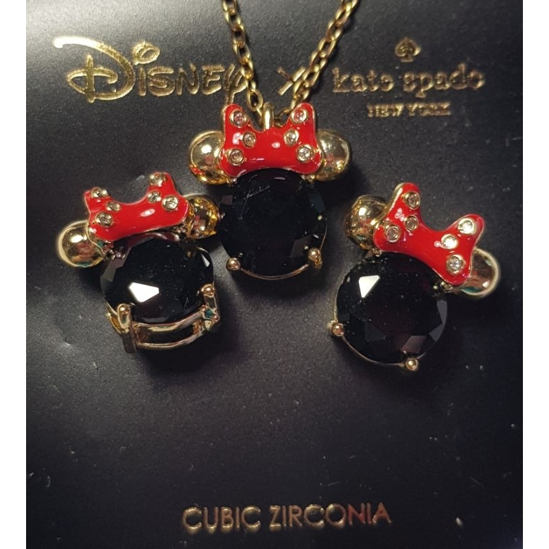 kalung anting mickey batu hitam