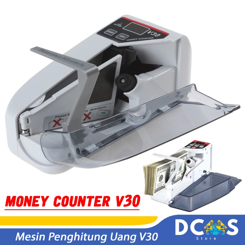 Mesin Penghitung Uang Mini V30 Portabel Money Handy Counter Hitung V30