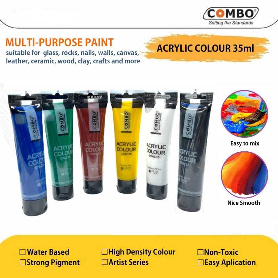 

Cat Warna Akrilik / Acrylic Colour Painting / Cat Akrilik 6 Warna / Acrylic Colour 35ml / Gift Box Acrylic Colour / Cat Lukis Akrilik