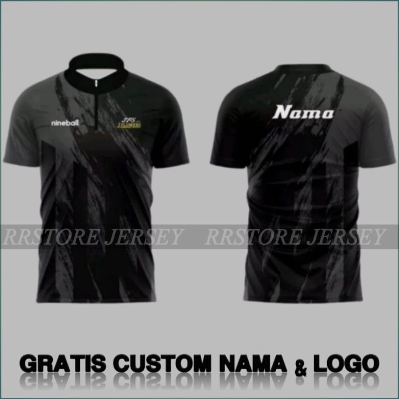 CUSTOM JERSEY BILLIARD CLUB BISA PASANG NAMA & LOGO SQUAD