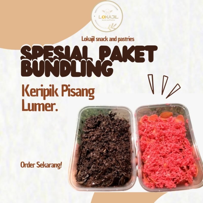 

Keripik Pisang Lumer (Full Topping) by Lokajil Bundling Paket Cokelat & Stroberi Lokajil Keripik Pisang Lumer 125g + 125g