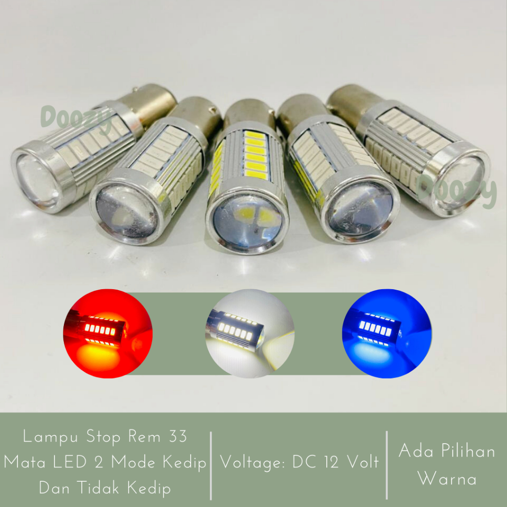 Lampu Stoprem 33 Mata LED 2 Mode Senja + Rem Kedip Dan Tidak Kedip Untuk Motor